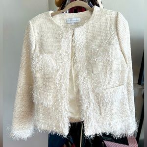 English Factory Embellished Tweed Jacket L